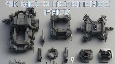 300  4K MECH PARTS HARD SURFACE REFERENCE PACK