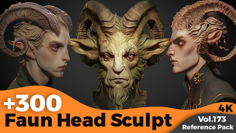 +300 Faun Head Sculpt(4k)