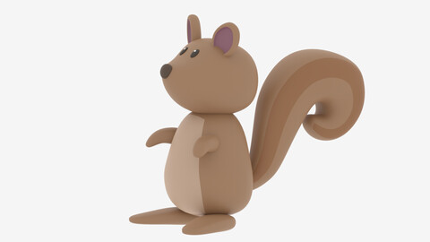 Cartoon Squirrel 3D model