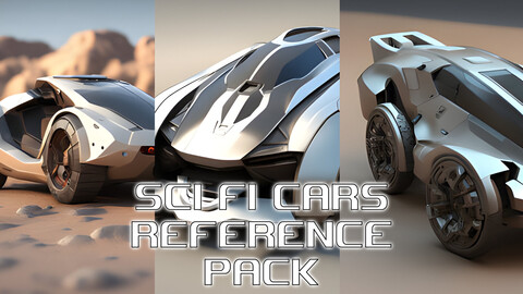 300+ 4K Sci Fi Cars Reference Pack