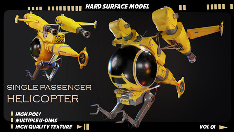 Single passenger helicopter hard surface_vol01