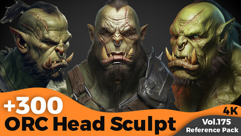 +300 ORC Head Sculpt Concept(4k)