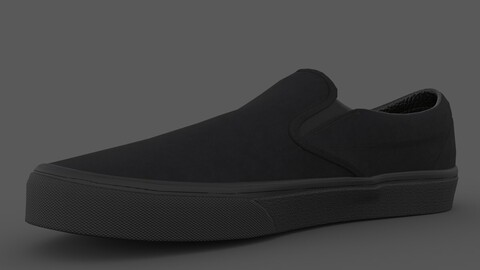 VANS182 Slip On True Black Low-poly