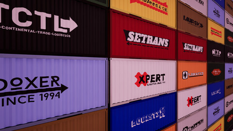 20 Cubic Meter Freight Container + Logo DLC Packs