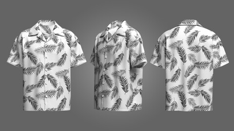 Mens Short Sleeve Shirt_3D Model