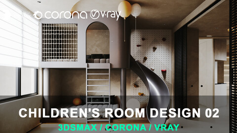 Children's room design 02 for 3DsMax