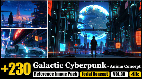 230 Galactic Cyberpunk - Anime Concept Reference Image Pack v.39 |4K|