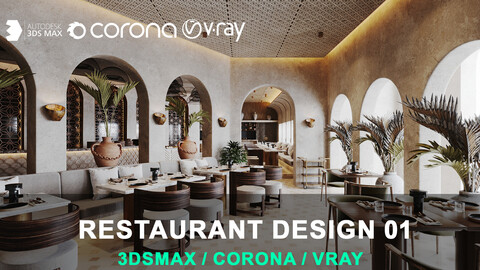 Restaurant Design 01 for 3DsMax