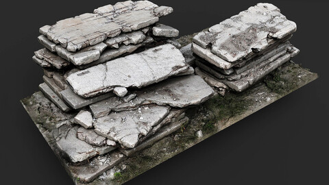 destroyed house ruins debris part5 photogrammetry