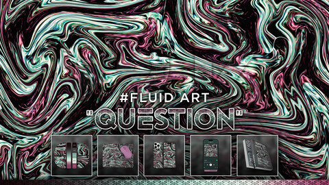 FLUID ART: "Question" 12K Abstract Fluid Background