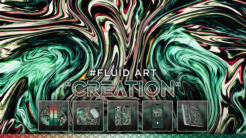 FLUID ART: "Creation" 12K Abstract Fluid Background