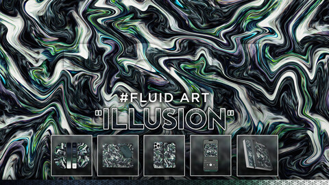 FLUID ART: "Illusion" 12K Abstract Fluid Background