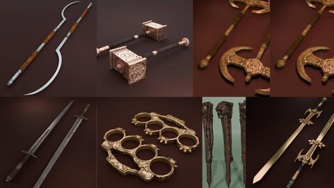 ANCIENT WEAPONS AND ACCESSORIES PACK OF 6