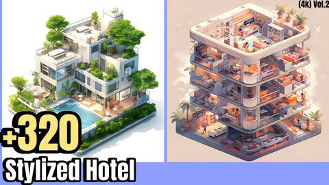 +320 Stylized Hotel Concept (4k)