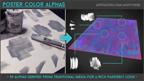 Poster Color Alphas - Alphas from real paint!