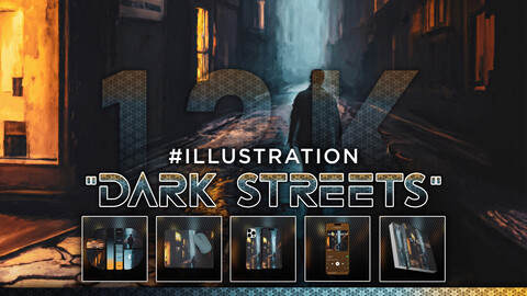 ILLUSTRATION: "Dark Streets" 12K Digital Art