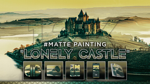 MATTE PAINTING: "Lonely Castle" 12K Digital Art