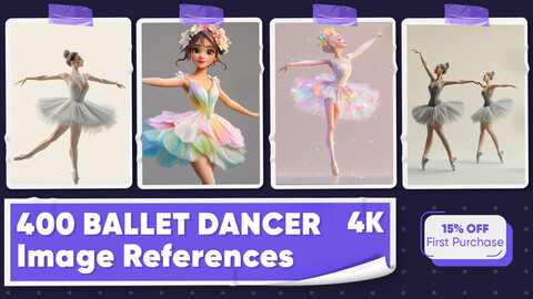 400 Ballet Dancer Image References - Vol 01