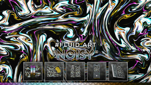 FLUID ART: "Noisy" 12K Abstract Fluid Background