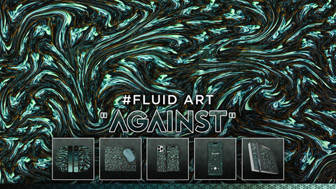 FLUID ART: "Against" 12K Abstract Fluid Background