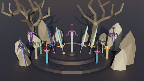 Lowpoly Fantasy Swords