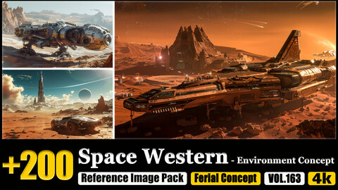 200 Space Western - Environment Concept Reference Image Pack v.163 |4K|