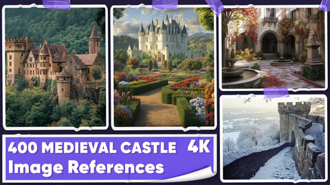 +400 Medieval Castle Image References - Vol 01