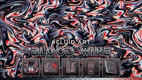 FLUID ART: "Blood Wine" 12K Abstract Fluid Background