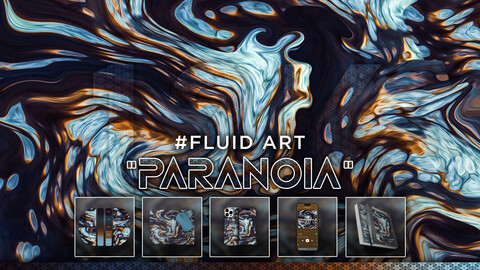 FLUID ART: "Paranoia" 12K Abstract Fluid Background