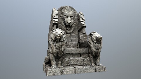 Lion Stone Throne