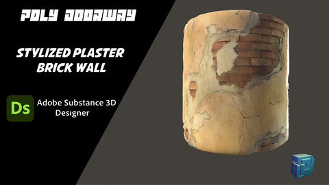 Stylized Plaster Brick Wall - Substance 3D Designer