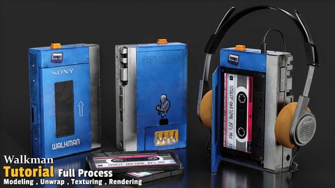 Sony Walkman / 3D Model + Full Tutorial Process