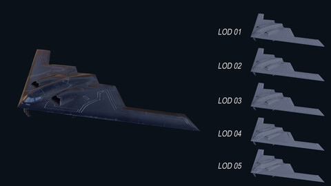 Asset - Army - B2 Spirit 3D MODEL REALISTIC