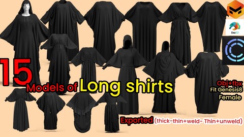 15 models of long shirt