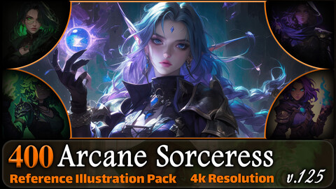 400 Arcane Sorceress Reference Pack | 4K | v.125