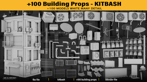 100 Building Props - KITBASH