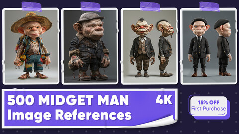 400 Midget Man Image References - Vol 01