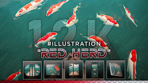 ILLUSTRATION: "Red Herd" 12K Digital Art