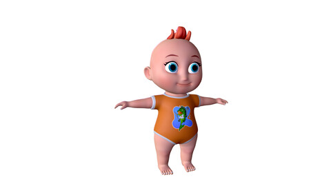 Cartoon Baby Rigged Character