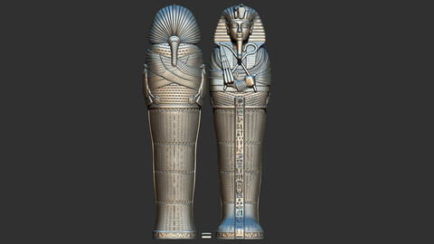 King Tutankhamun Egyptian Sarcophagus 3d printable model