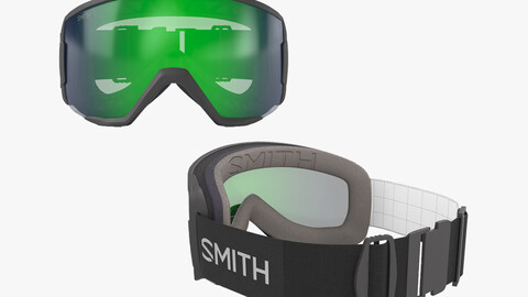 Smith ChromaPop Everyday Green Ski Goggle 3D Model