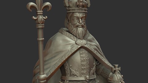 King Chess Piece - 3D print miniature mode