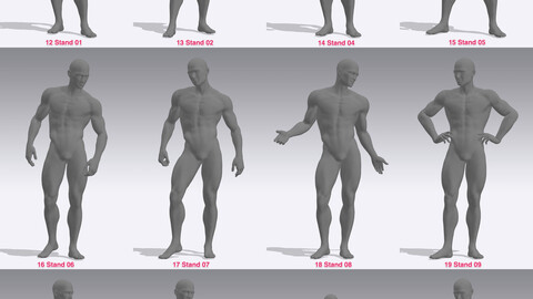 Male Pose Pack B - (CLO/MD workable for our models only!)