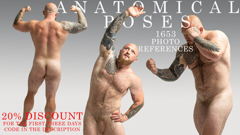 Anatomical poses 1653 photo references 20% discount