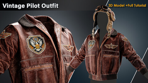 Vintage Pilot Outfit / 3D Model + Full Tutorial