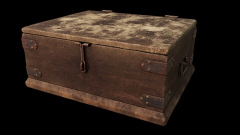 Vintage Rustic Wooden Trunk