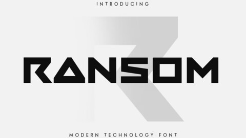 Ransom - Modern Technology Font