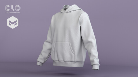 Men's Hoodie 3D Model - .zprj, .obj, .fbx, .blend + textures