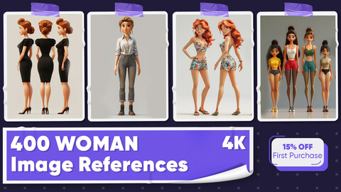 400 Woman Image References - Vol 01