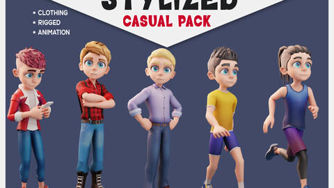 Stylized Guy Casual pack